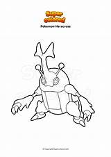 Pokemon Heracross Supercolored Ausmalbild Coloriage sketch template