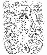Crayola Sneeuwpop Kleurplaat Kerst Vrolijke sketch template