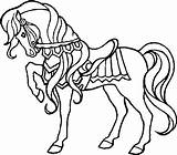 Cavalos Colorir Desenhos sketch template