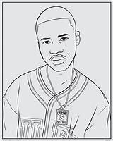 Rappers Sheets Chris Hop Eminem Cent Rap Migos Getcolorings sketch template