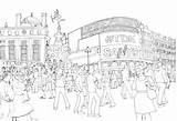 Londra Colouring Circus Piccadilly Londres Ausmalen Disegno Adulti Coloriages Monumenti Colorear Zum Erwachsene Londyn sketch template