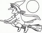 Coloring Witch Pages Ages Print sketch template