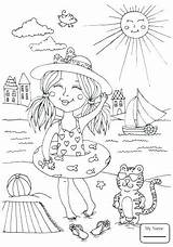 Coloring Swimming Pages Girl Pool Kids Colouring Getdrawings Printable Getcolorings sketch template