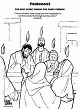 Pentecost Colouring Pfingsten Early Reframemedia Kidscorner Bibel sketch template