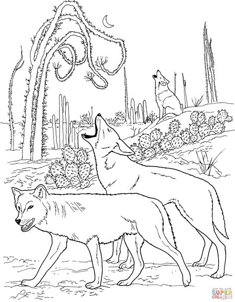 wolf pack coloring pages coloring home