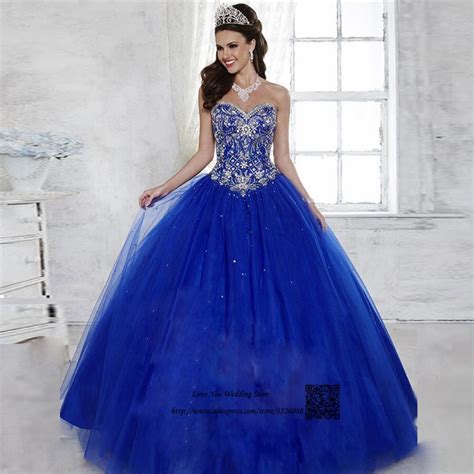 vestidos de  anos debutante royal blue ball gown cheap quinceanera dresses  sweet  prom