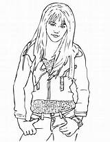 Coloring Hannah Montana Pages Printable Kids sketch template