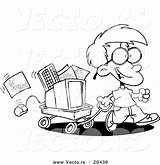 Moving Coloring Cartoon Pages Boy Computer Vector Geeky Wagon His Outline Designlooter 620px 72kb Getdrawings Getcolorings Ron Leishman sketch template