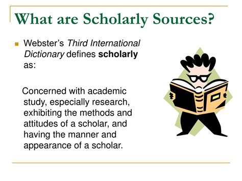 scholarly sources powerpoint    id