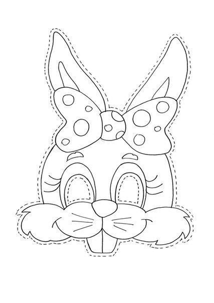 bunny mask template coloring coloring pages