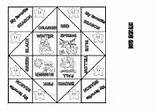 Cootie Catcher Seasons Worksheets Worksheet Eslprintables sketch template
