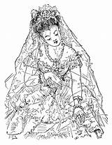 Victorian Clip Bride Wedding Clipart Social Olddesignshop Vintage Business Printable Antique Illustration sketch template