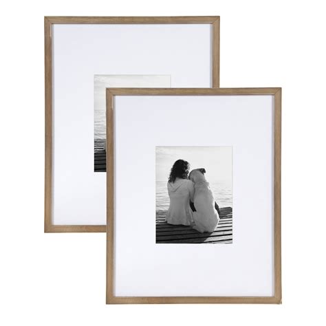 designovation gallery wood photo frame set  customizable wall