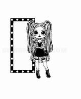 Lol Omg Surprise Coloring Pages Grrrl Alt Printable Doll Colouring Rebellious Fashion sketch template