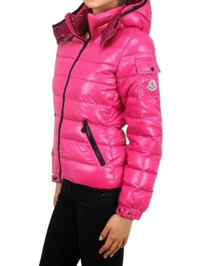 Moncler “bady” Hooded Down Jacket Pink Shiny Nylon