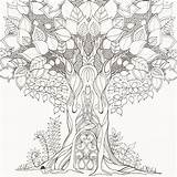 Enchanted Tree Johanna Papan Basford sketch template