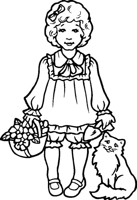 hula girl clipart  girl coloring   cliparts