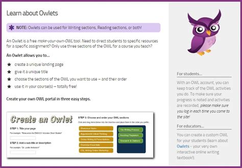 making the move to new writing course outcomes using the excelsior owl