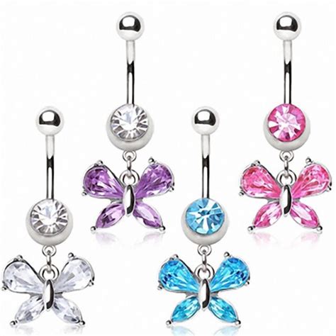 Piercing Navel Small Butterfly Ebay