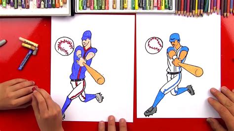 draw  baseball player art  kids hub