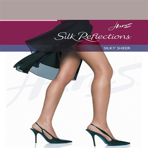 hanes silk reflections non control top reinforced toe pantyhose style