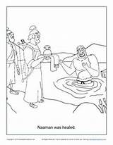 Naaman Healed Elisha Sundayschoolzone Servant Heals Leper Naman sketch template
