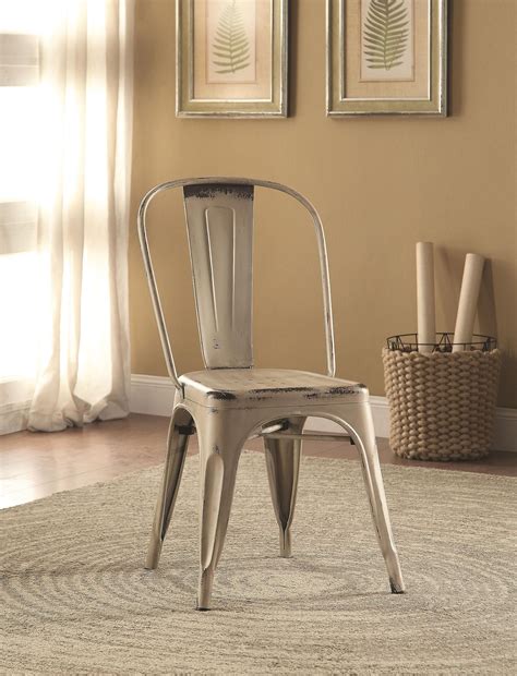 bellevue white metal dining chair set   stopbedrooms