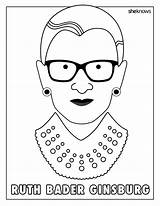 Pages Coloring Ruth Ginsburg Bader Emoji Nerd Printable Sheknows Book Template sketch template