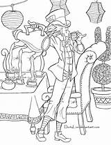 Alice Wonderland Coloring Pages Hatter Mad Drawing Adults Getdrawings Rabbit Silhouette Getcolorings sketch template