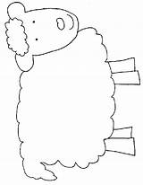 Sheep Printable Template Coloring Lamb Outline Cut Preschool Craft Farm Kids Animal Templates Clipart Crafts Cotton Pages Balls Lost Face sketch template