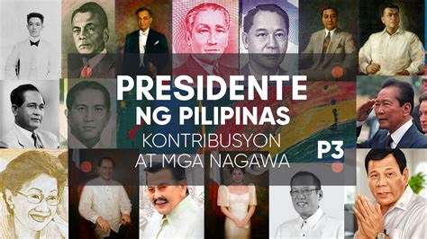 mga pangulo ng pilipinas kontribusyon  mga nagawa ikatlong bahagi