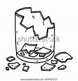 Broken Glass Clipart Cartoon Cracked Vector Sketch Hand Illustration Bottle Drawn Style Isolated Background Drawing Coloring Mirror Pic Shutterstock Search sketch template