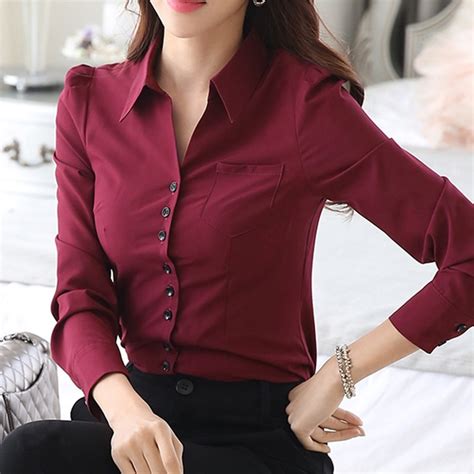 2018 autumn blouse women long sleeved shirt female fashion cotton white