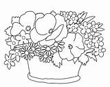 Coloring Flower Basket Pages Drawing Sketch Flowers Color Heather Drawings Simple Different Rose Sketches Nature Easter Girl American Rocks Getdrawings sketch template