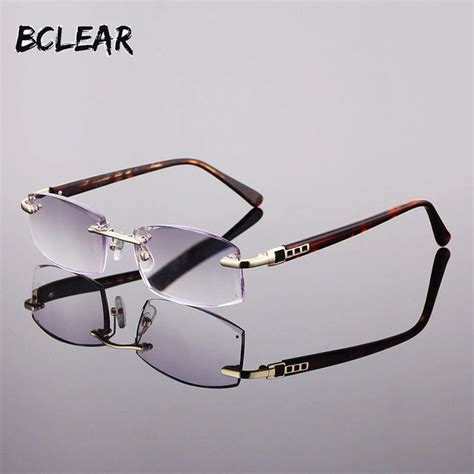 bclear new fashion men rimless reading glasses 1 00 1 50 2 00 2 50