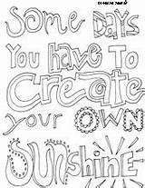 Coloring Pages Quotes Quote Inspirational Kids Color Printable Hang Alley Doodle sketch template