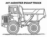 Truck Dump Monster Coloring Trucks Color sketch template