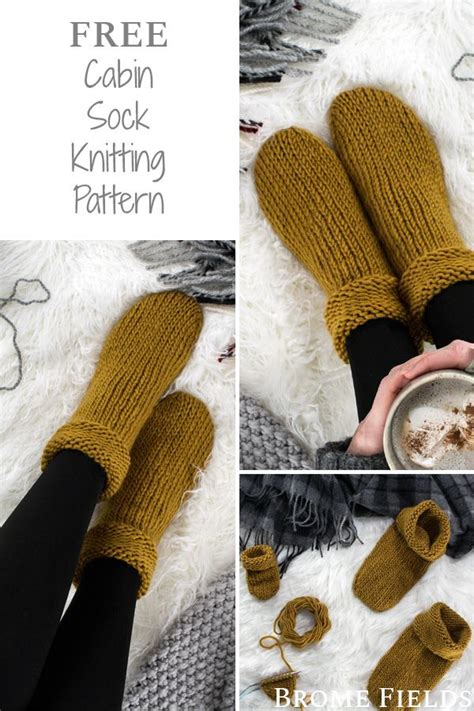 {free} Falling Leaves Cozy Cabin Tube Sock Knitting Pattern Sock