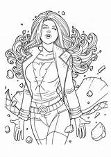 Coloring Grey Pages Jean Woman Superhereos Random Superhero Parentune Books Worksheets sketch template