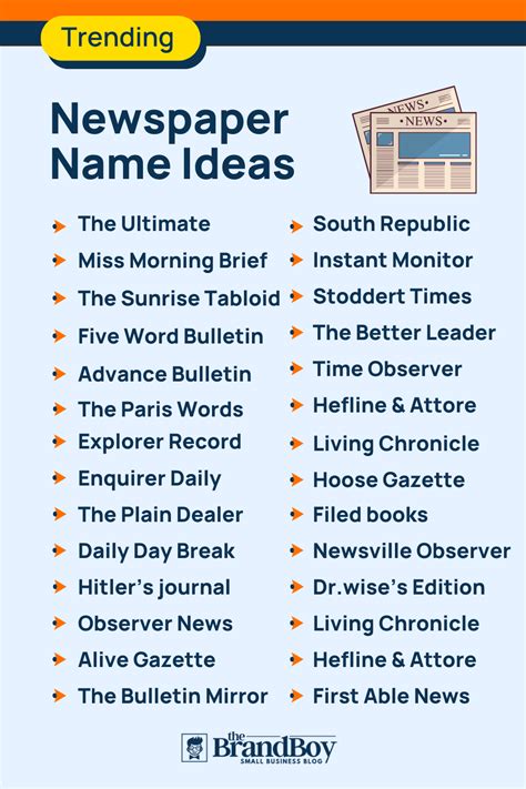 newspaper  ideas  domains guide generator