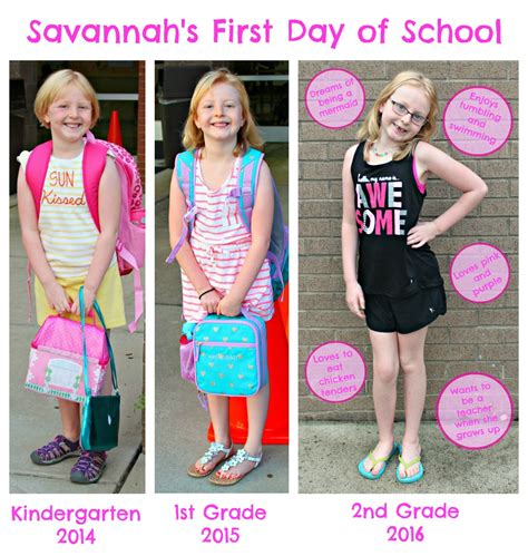 carolina on my mind savannah s first day of 2nd grade