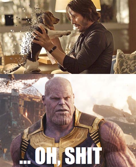 Download Meme De John Wick Vs Thanos Png And  Base