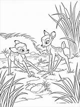 Bambi Coloring Pages Disney Animal Printable Print sketch template