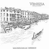 Vector Rialto Canal Venice Bridge Grand Drawing Shutterstock Search sketch template