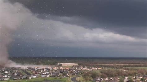 video  drone footage   andover ks tornado  ef  unreal  luckily
