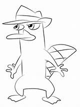 Perry Platypus Phineas Ferb Schnabeltier Coloringpagesfortoddlers Hugs sketch template