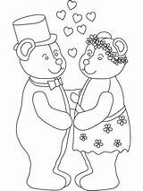 Marry Coloring Pages Weddings Trouwen Kids Bruiloft Fun sketch template