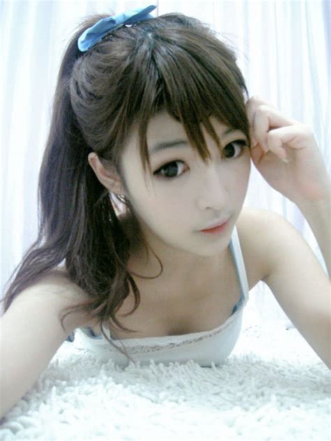 beauty teen asian girl short emo hairstyle