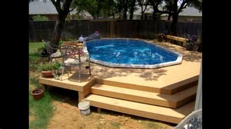 ground pool patio backyard ideas luxury  deck