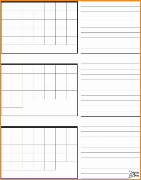 printable blank  month calendar